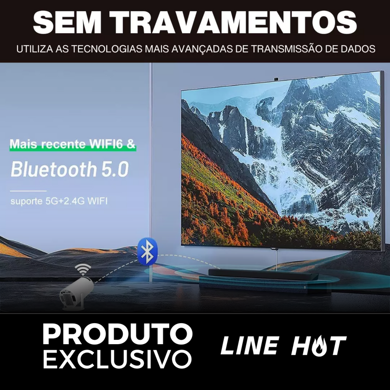 Projetor Portátil 4K Line Hot - ORIGINAL