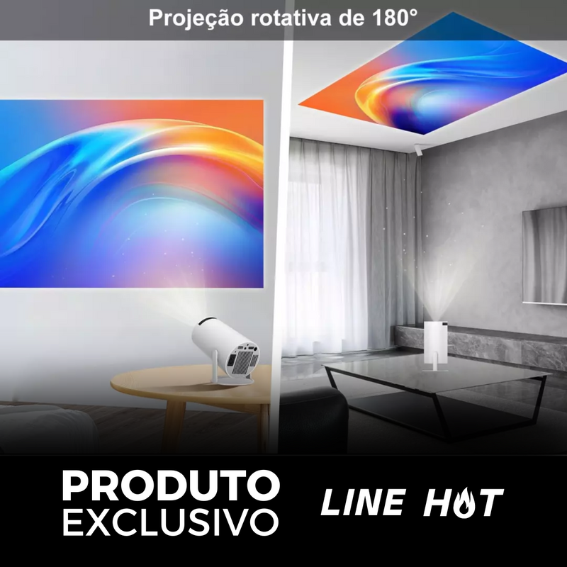 Projetor Portátil 4K Line Hot - ORIGINAL