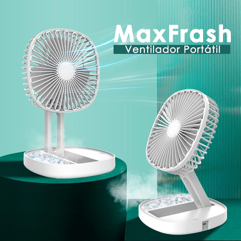 Ventilador Portátil Recarregável USB de 3 Velocidades MaxFresh