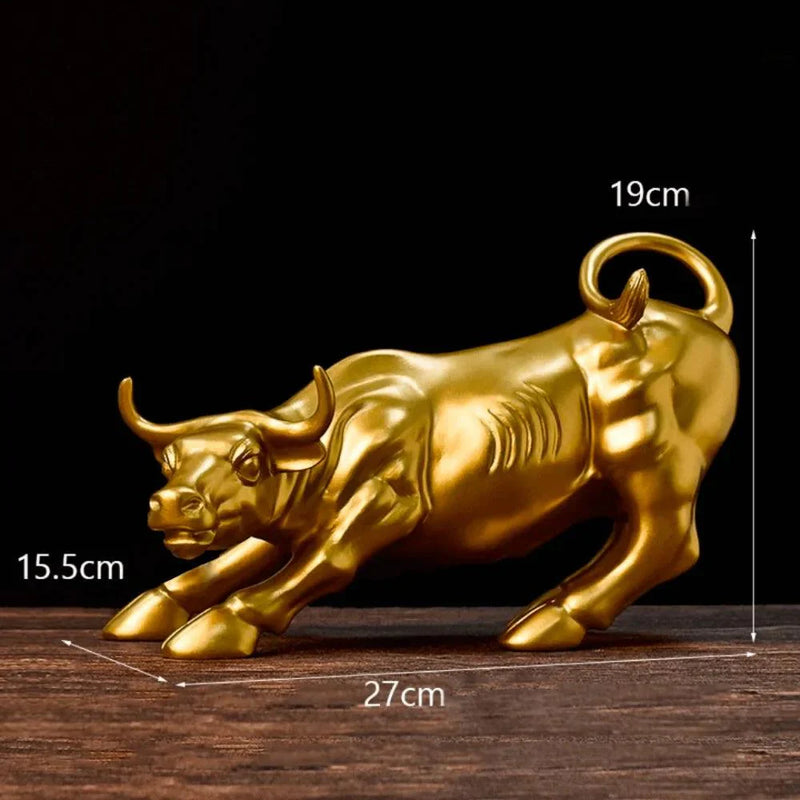 Escultura Touro de Wall Street Dourado Homefy