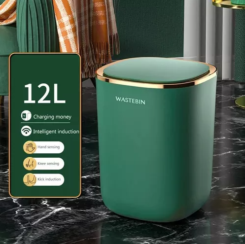 Lixeira Automática Wastebin TouchFree para Banheiro e Cozinha